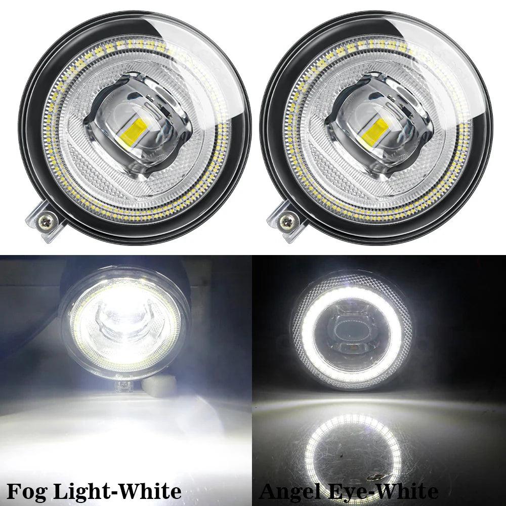 2 Pieces LED Fog Light Assembly Angel Eye DRL For Dodge Nitro 2010 2011 Car Front Bumper Fog Daytime Running Lamp High Bright