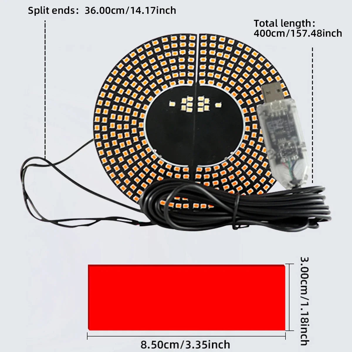 Car Windshield Eyes Animated LED Lamp Dynamic Devil Eye Light Triangle and Semicircle Funny Eye Light Universal 11 Model