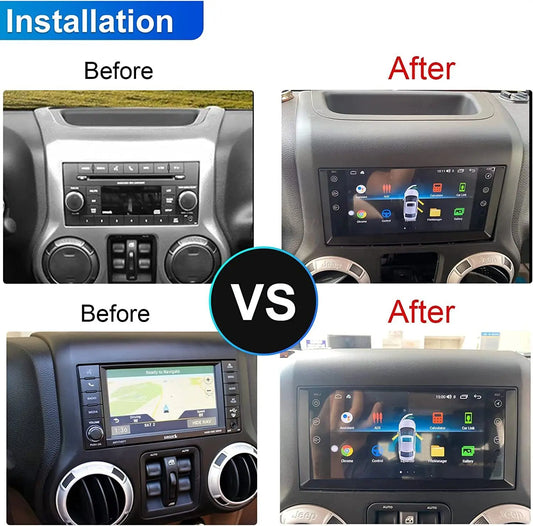 7 inch Car Radio Stereo Wireless Carplay Android Auto For Jeep Grand Cherokee Commander Wrangler Dodge Chrysler Cars GPS WIFI