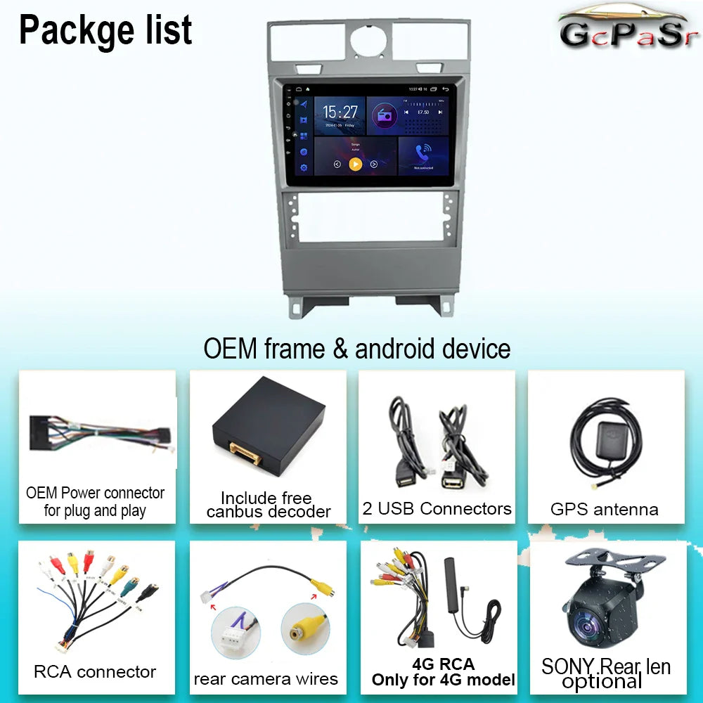 Android13 For Lincoln Navigator 2003 - 2009 Car Radio Video Multimedia Player Navigation Carplay GPS WIFI BT Stereo NO 2din DVD