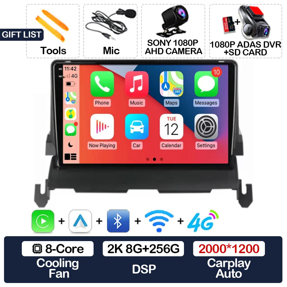 Android 15 Car Radio For Dodge Journey 2009 - 2012 Multimedia Stereo Video Player Qualcomm Head Unit 2DIN 4G LTE 5G WIFI QLED BT