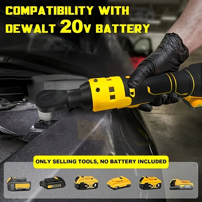 Fit For Dewalt 20V Battery Electric Ratchet Wrench 220N.M Cordless driver 3/8 Inch Removal Screw Nut With LED Repair Power Tools power tools