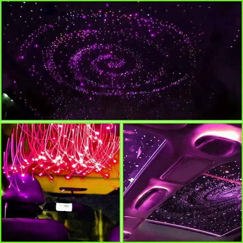 1000Pcs Fiber Optic Car Home Headliner Star Light Kit Roof Ceiling Lights Remote