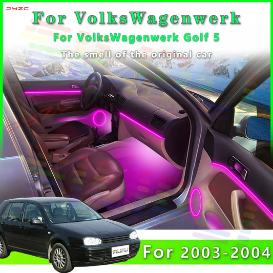 For VW Golf 5 LED 64Color Acrylic Guide Interior Ambient Light Strip for Auto Interior Enhancement - Enhance Driving Moo
