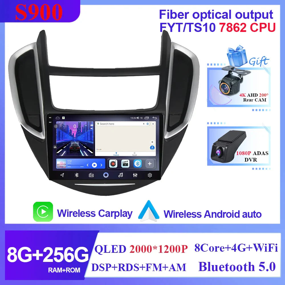 For Chevrolet Tracker 3 TRAX 2013 2014 2015 Android Auto Multimedia Car Player Radio GPS Video Navigation Carplay Screen No 2din