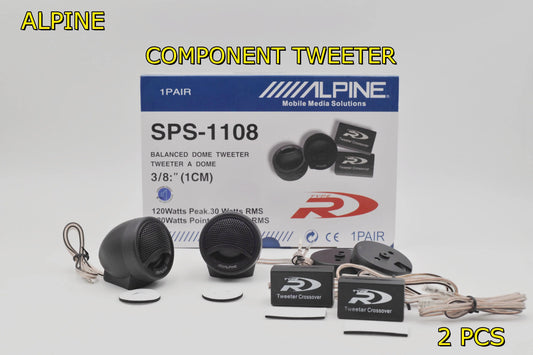 2PCS ALPINE SPS1108 Car Stereo Speakers Music Soft Dome Balanced Car Tweeters 180W Car Audio Silk Film Speaker Boxes High-Pitche