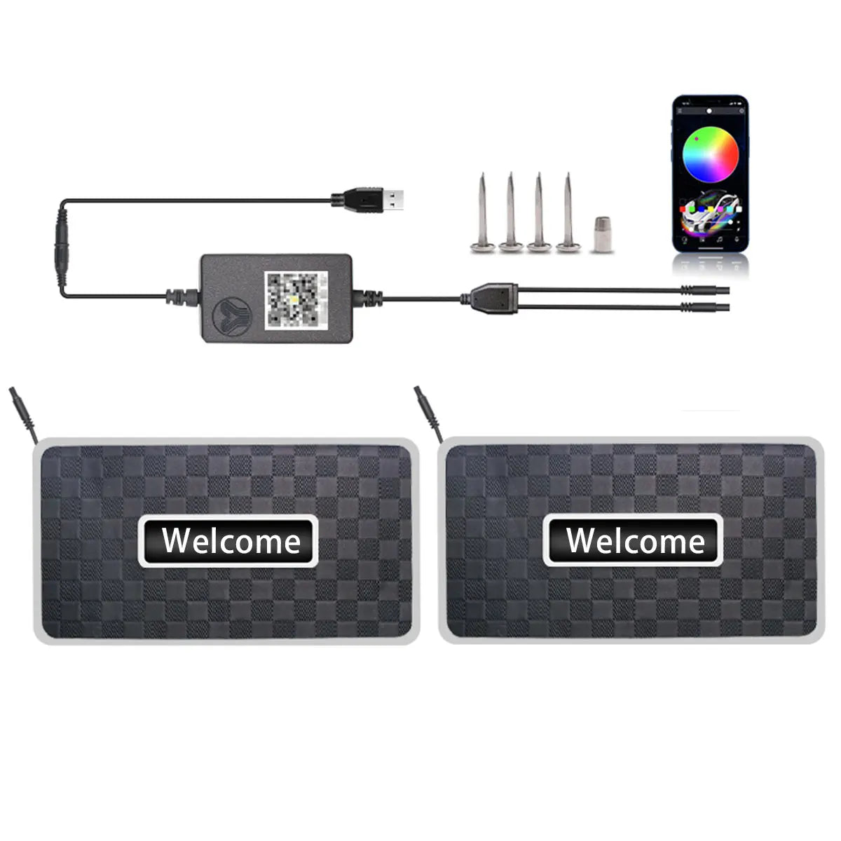 Customizable!Car LED Foot mats Symphony 213 Colors Led Car Ambient Lights App Control RGB Led car interior light accessories
