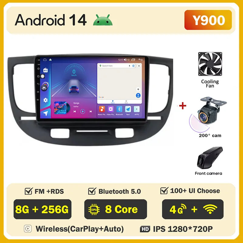 Android 2 din For Kia RIO 2 2005 - 2011 Car Radio Multimedia GPS Navigation Player Auto NO 2din DVD Screen Carplay Stereo WIFI