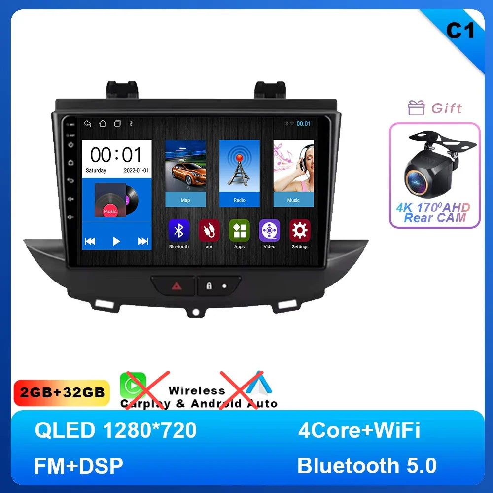 Android 14 Car Radio For Opel Grandland X crossland x 2016-2020 Multimedia Stereo Radio Video Player Carplay autoradio GPS 4G