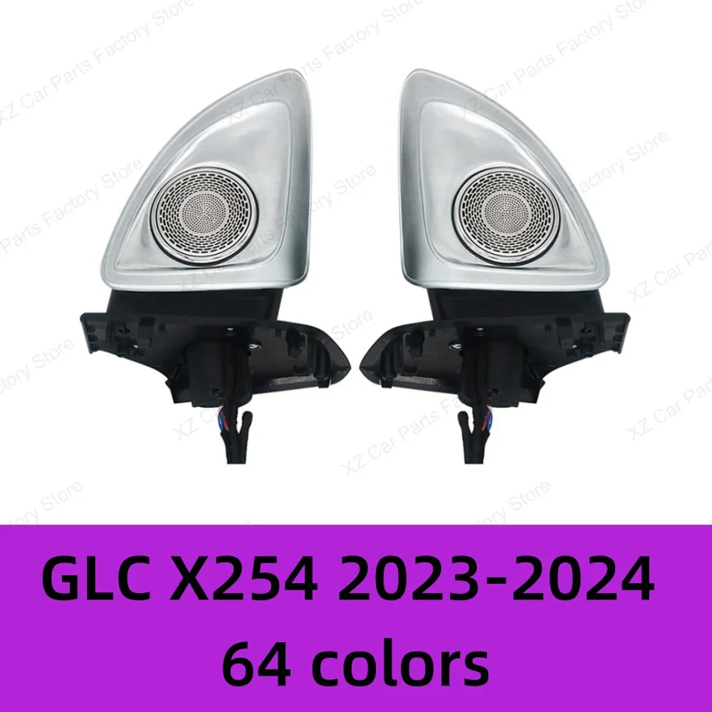 64 Colors 4D rotating Tweeter Speaker Ambient Light For Mercedes-Benz 4D Speaker W213 W205 W206 W223 W222 X254 C/E/S-Class Car