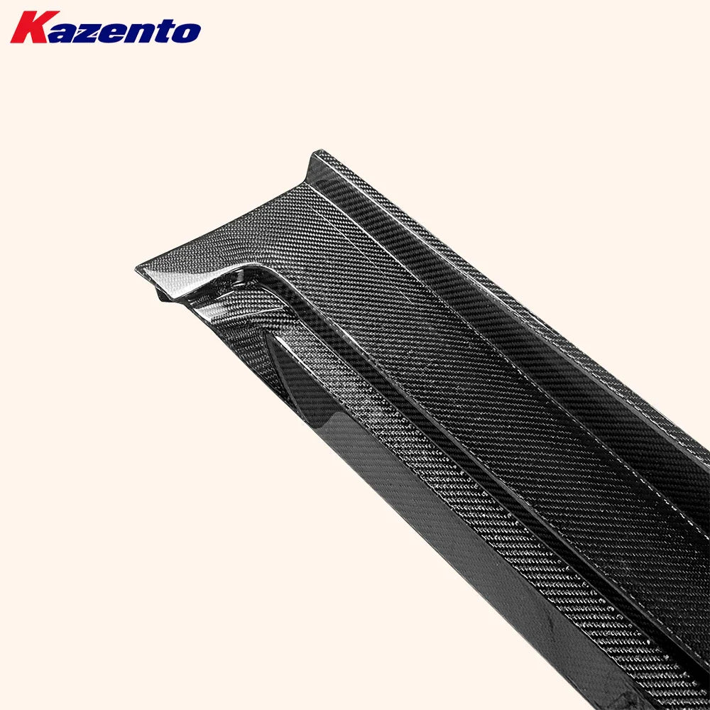 For Infiniti Q50 2013-24 KZ Style Carbon Side Skirts with Wider Line Replacement