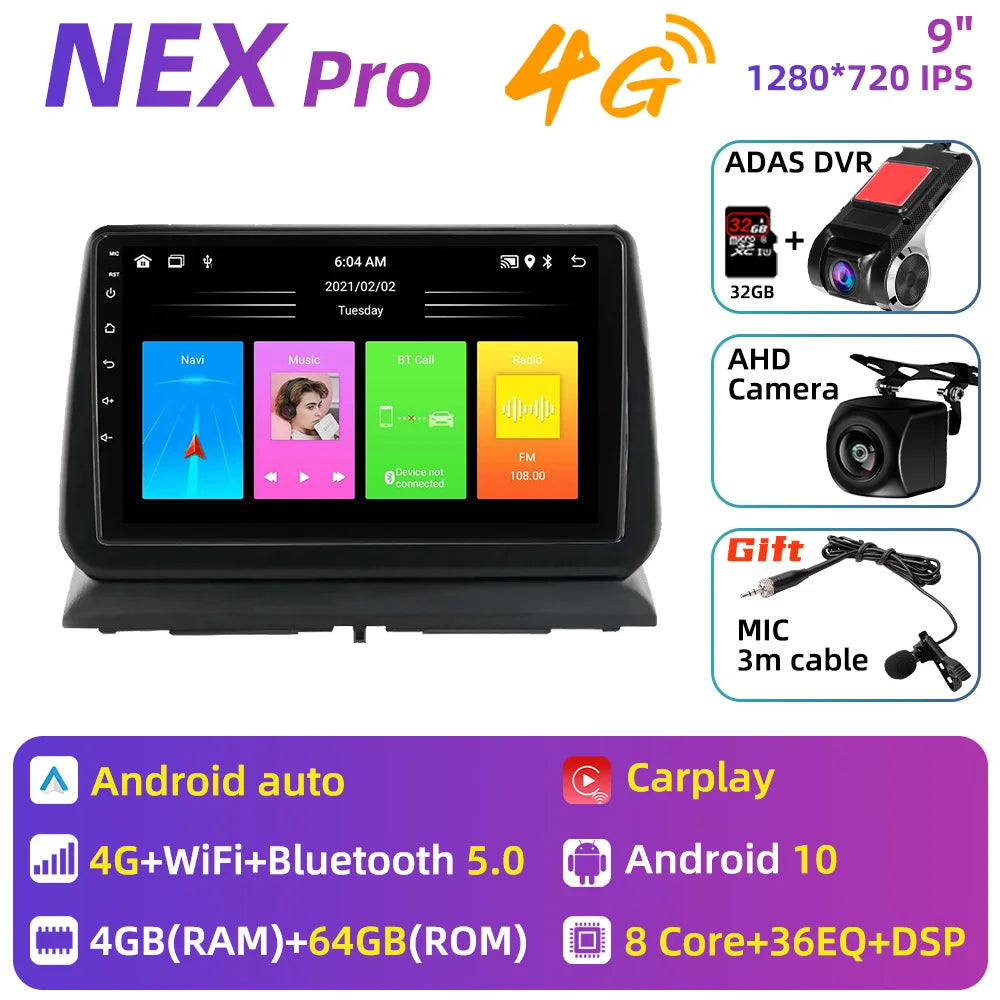 2 Din Android Car Radio for Dodge Nitro 2007-2011 Stereo Carplay Car Multimedia Player GPS Navigation Autoradio Head Unit Auto