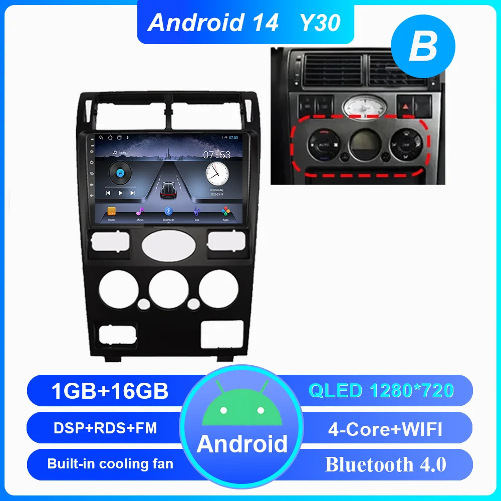 Android 14 Radio Stereo For Ford Mondeo MK 3 2000 2001 2002 2003 2004 2005-2007 Auto Multimedia Player GPS Navigation Bluetooth