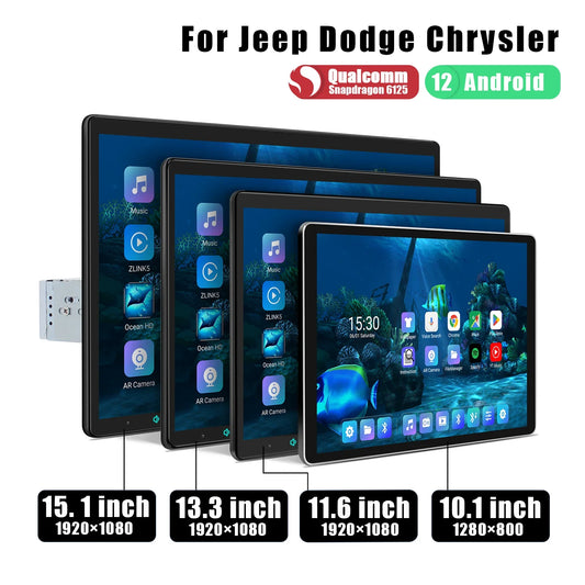 JOYING 15.1" 13.3" 11.6" 10.1"Android Car Radio Stereo Multimedia Player For Jeep Dodge Chrysler Car With Carplay Android Auto