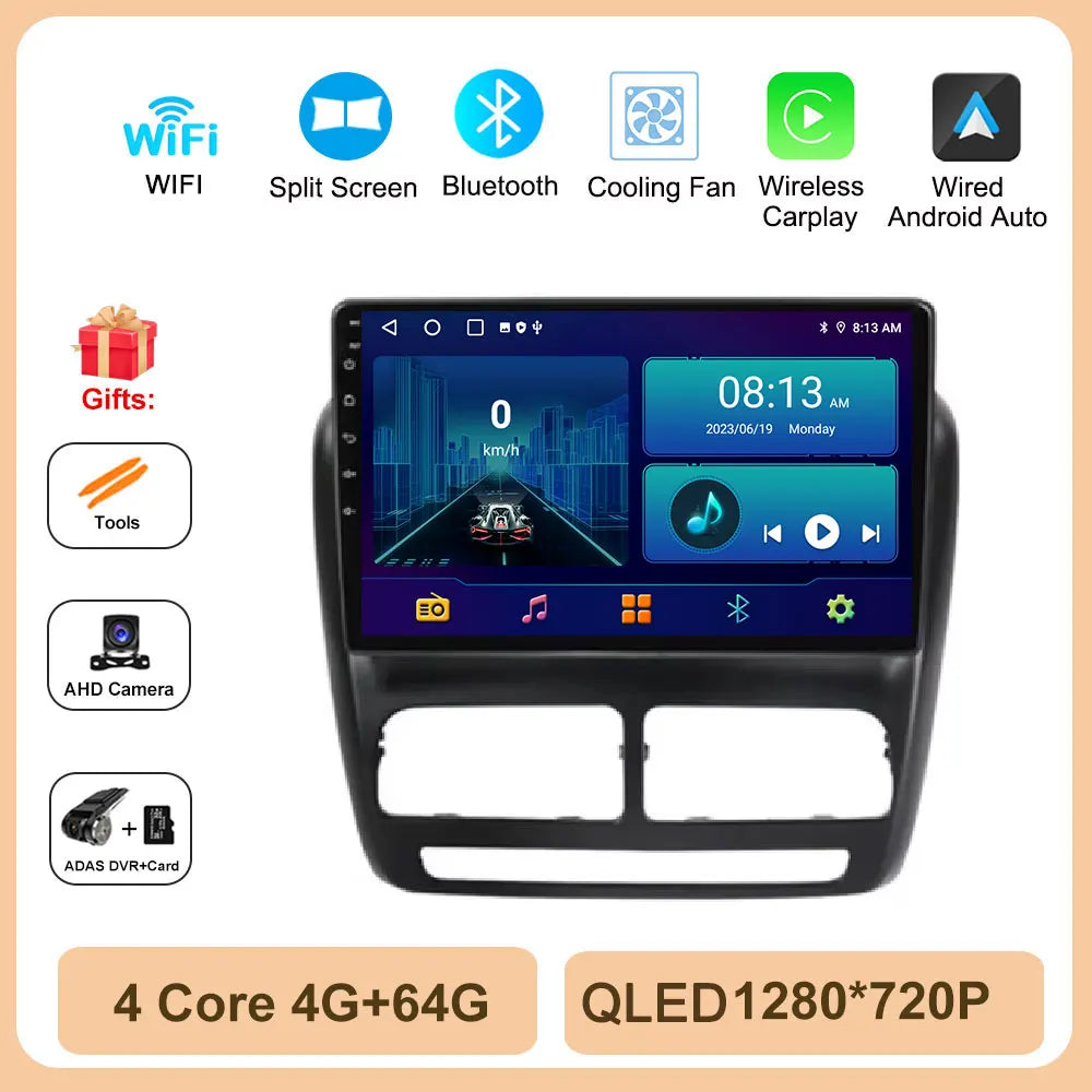 Android 14 Car Radio GPS Navigation For FIAT Doblo Opel Combo Tour 2010 2011 2012 - 2015 2018 Stereo Video Player Carplay Auto