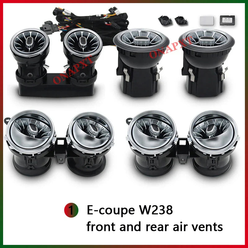 For Mercedes-Benz E-class W213 Coupe W238 LED Ambient Light 3D Tweeter Speeker Backlight Air Vent Turbine Car Atmosphere Lamp