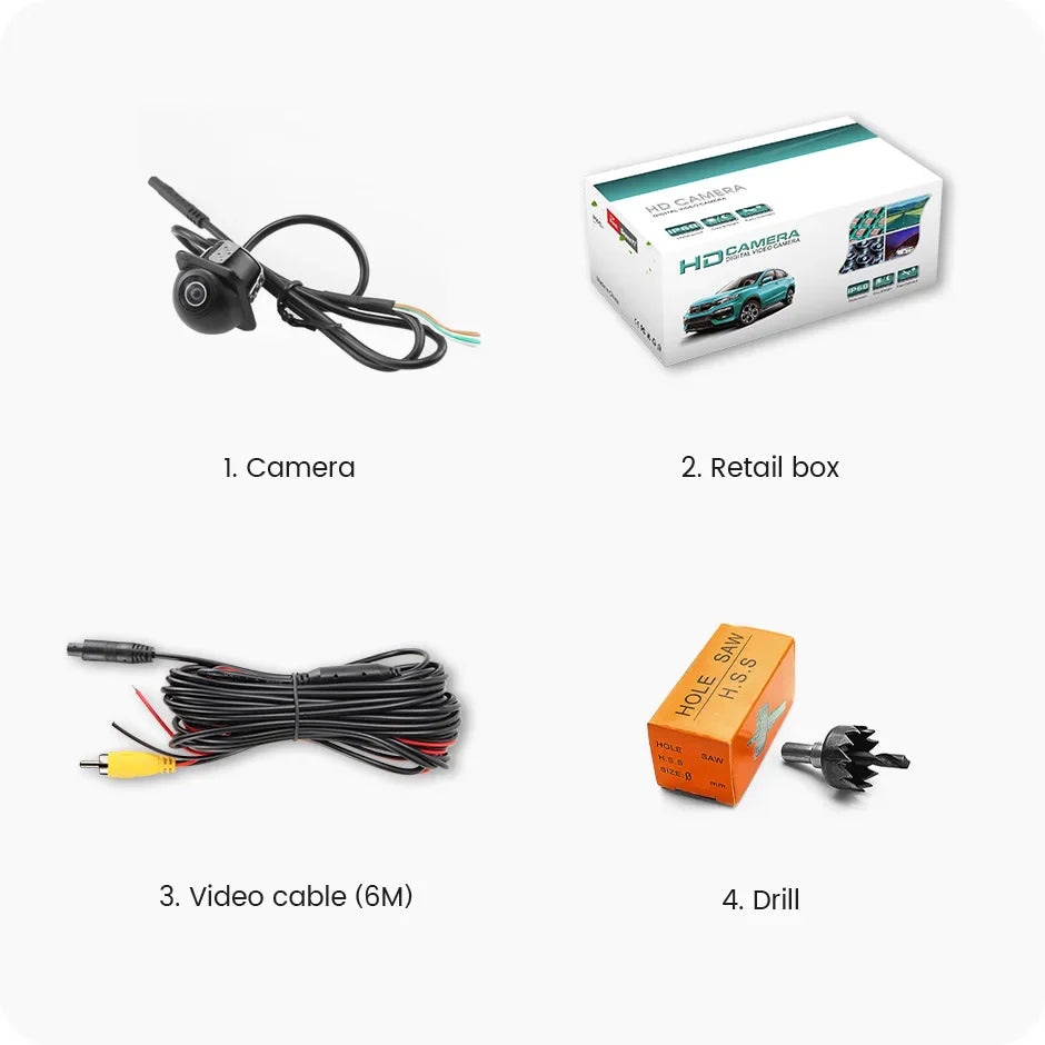 GreenYi AHD 1920x1080P Car Rear View Camera Full HD Night Vision 170° Fisheye Lens Vehicle Reversing Front Cam C801