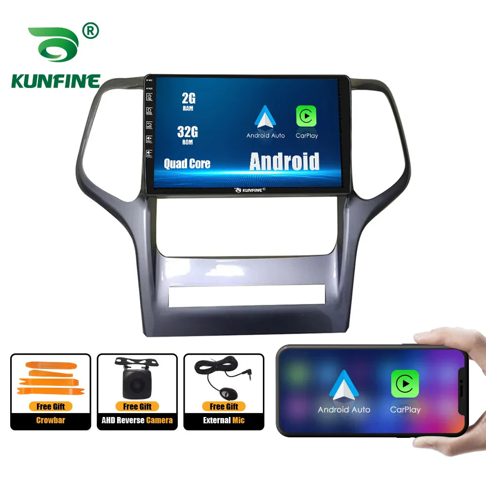 10.33 Inch Car Radio For Jeep Grand Cherokee 08-13 2Din Android Octa Core Car Stereo DVD GPS Navigation Player QLED Screen