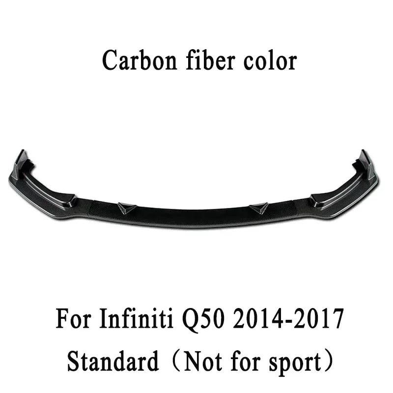 Front Bumper Spoiler Lip for Infiniti Q50 2014-2021 Standard(Not for sport)DIY Lower Bumper Diffuser rotector Modification