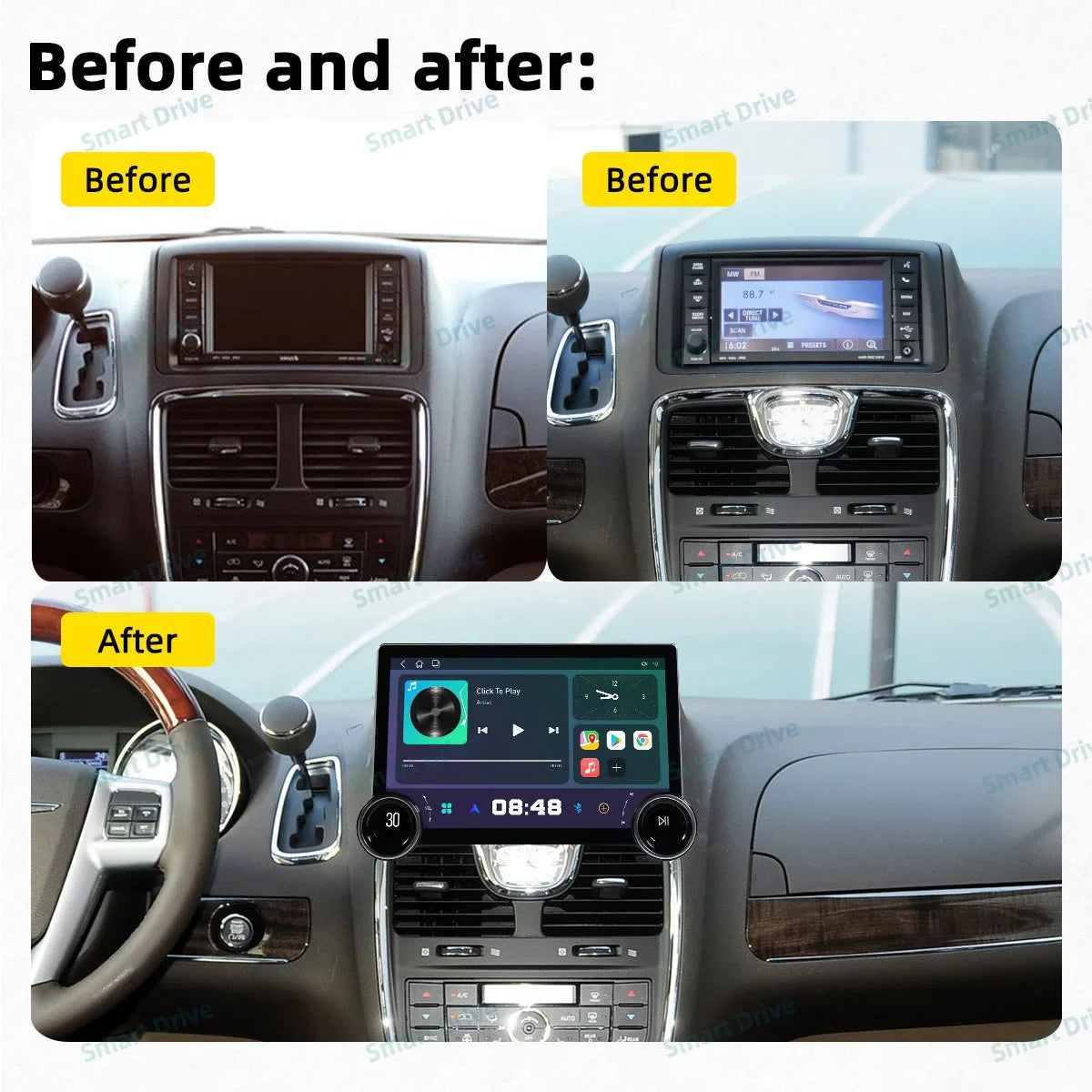 2 Din Android Car Radio for Chrysler Grand Voyager 5 for Dodge Grand Caravan 2008 - 2020 Screen GPS Multimedia Stereo Head Unit