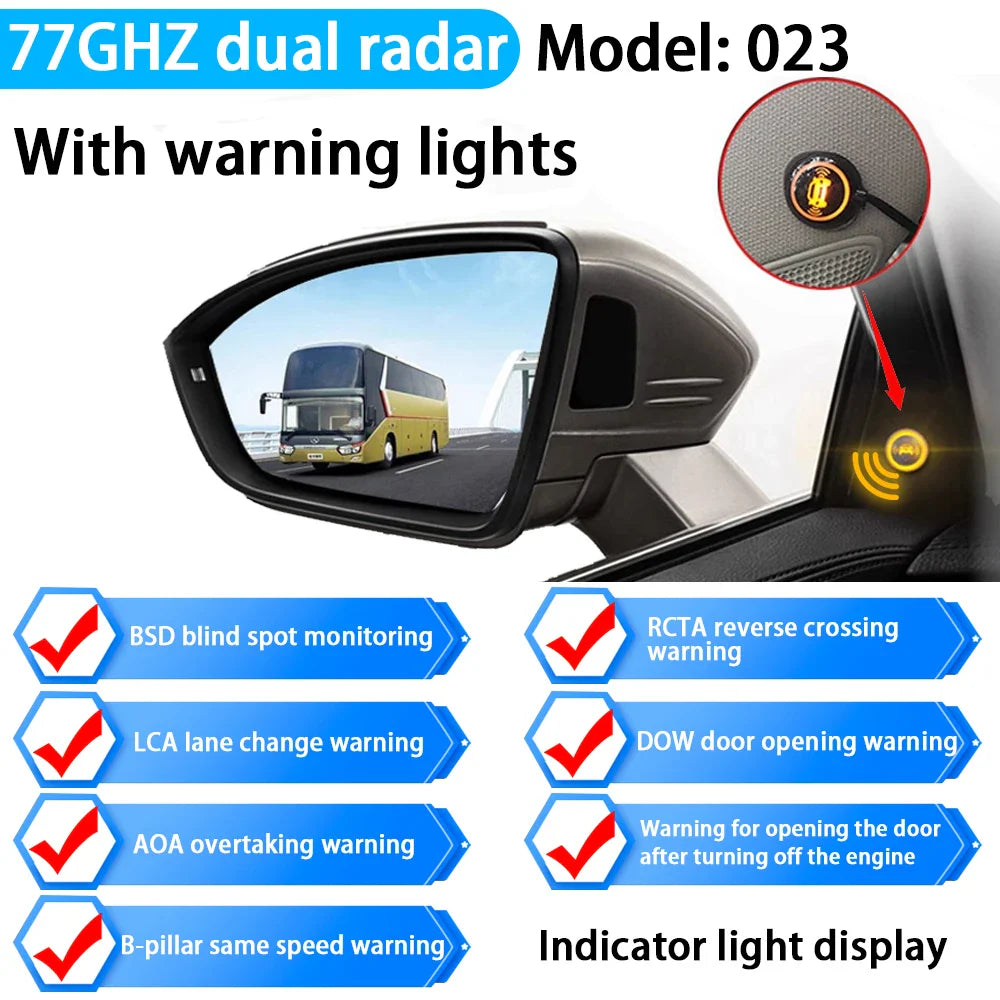 Car Blind Spot Detection System BSD Sensor Drive Rear Mirror Monitoring for Chevrolet Silverado LD GMC Sierra Limited 2016~2019