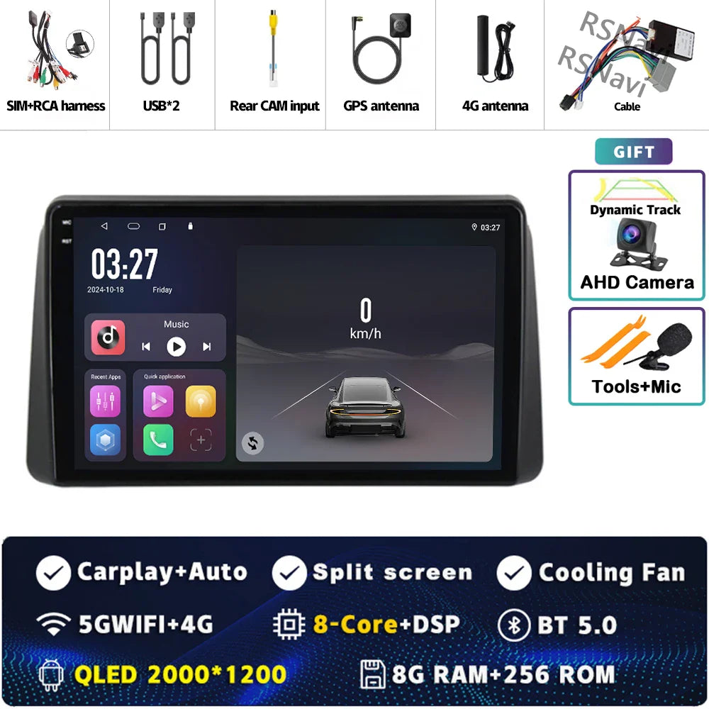 Android 14 Carplay Car Radio For Chrysler Grand Voyager 5 For Dodge Grand Caravan 2008 2011-2020 GPS Multimedia Stereo Head Unit