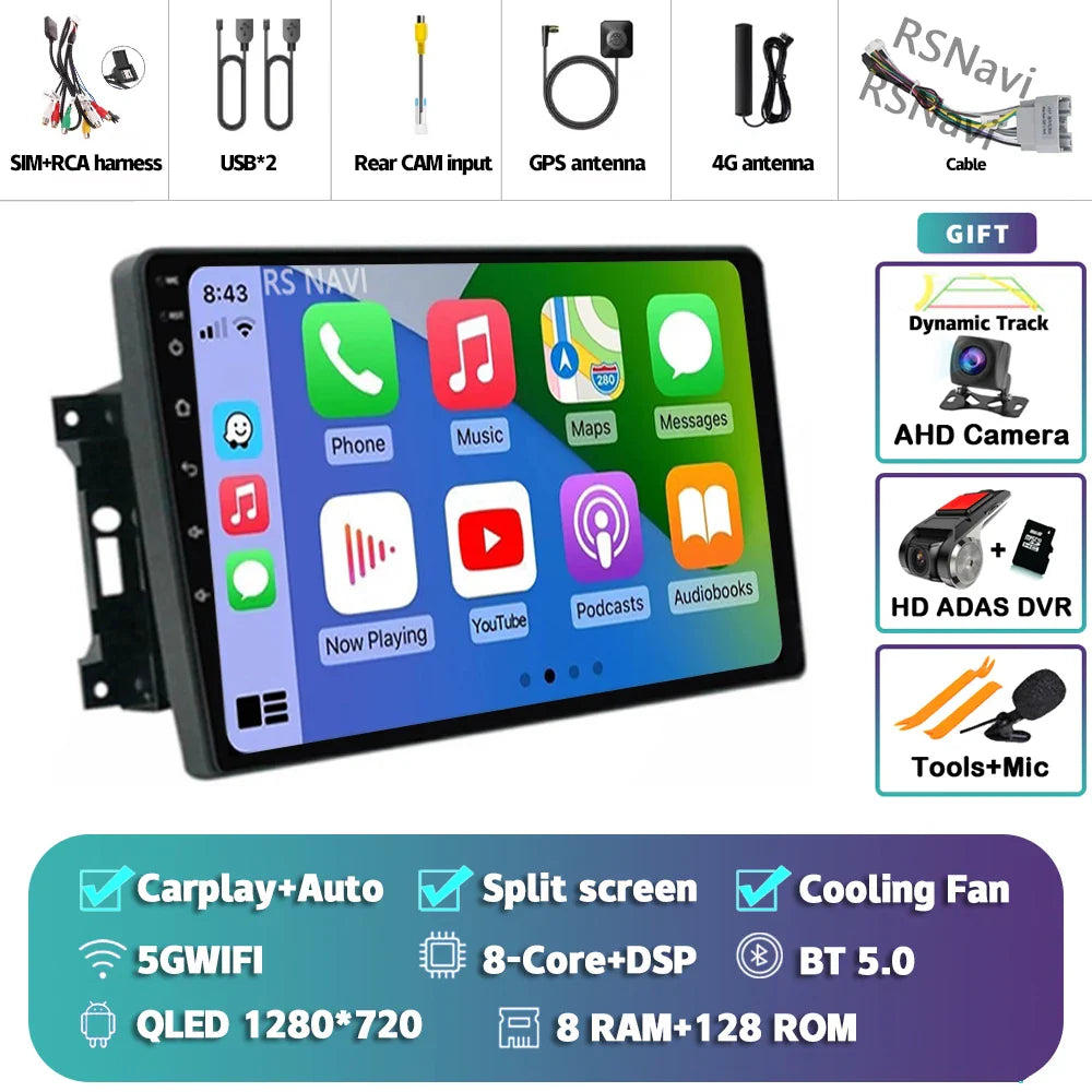 Android 14 Car Radio For Jeep Compass Grand Cherokee Wrangler Chrysler Sebring Town Country Dodge Charger Multimedia Stereo 2din
