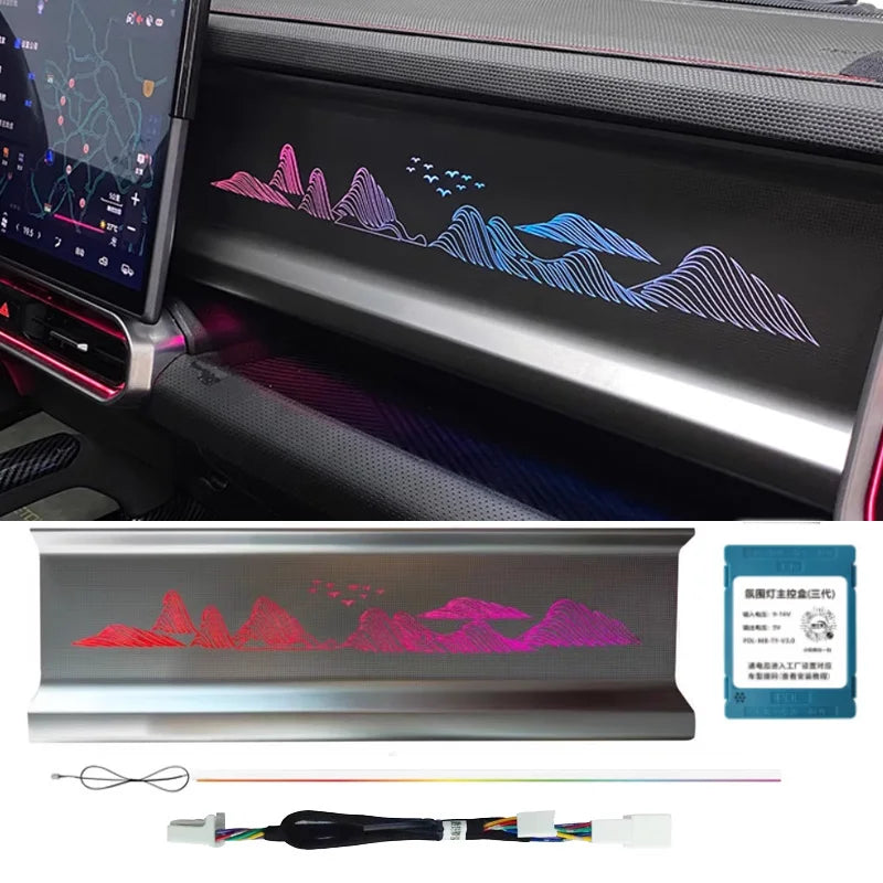 For Jetour Traveler T2 2023-2024 Car Co-pilot Light Panel Special Ambient Light Modification full Color Car Interior Accessories