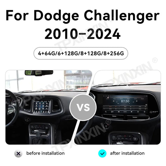 Android 13.0 Navigation Car Radio Carplay For Dodge Challenger 2010 -2024 Auto Digital Multimedia 12.3 Inch Screen Head Unit DSP