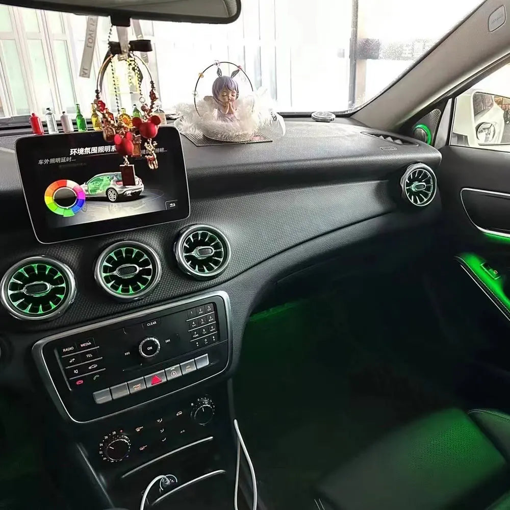 256 color LED exhaust outlet turbine nozzle atmosphere light is suitable for Mercedes-Benz A/CLA/GLA/B-CLASS W176/W117/W156/W246