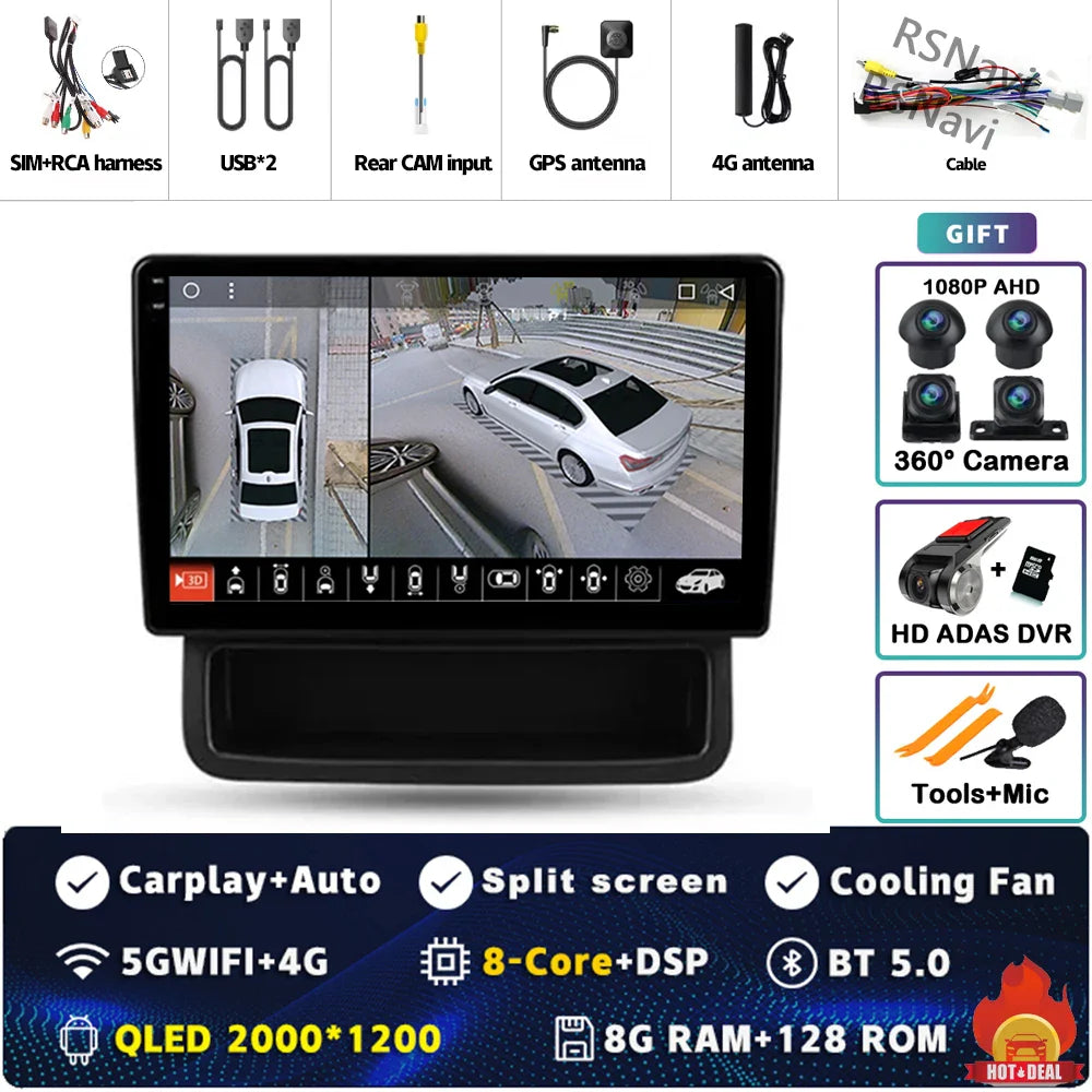 Android 14 Carplay Auto For Renault Trafic 2 For Opel Vivaro A For Nissan primastar 2006 - 2014 Car Radio Stereo Player Video BT