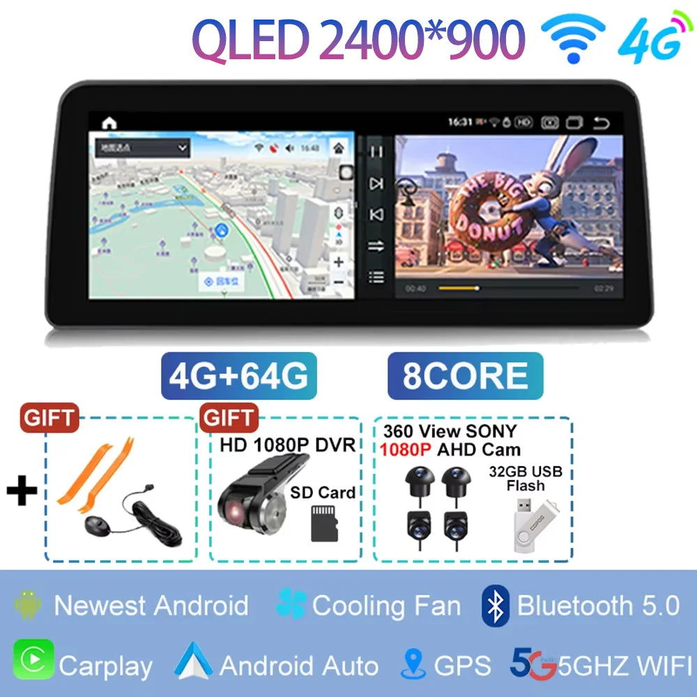 Android14 For Dodge Grand Caravan 2009-2020 Chrysler Grand Voyager 5 2011 - 2015 Car Radio Multimedia Player GPS Auto Carplay