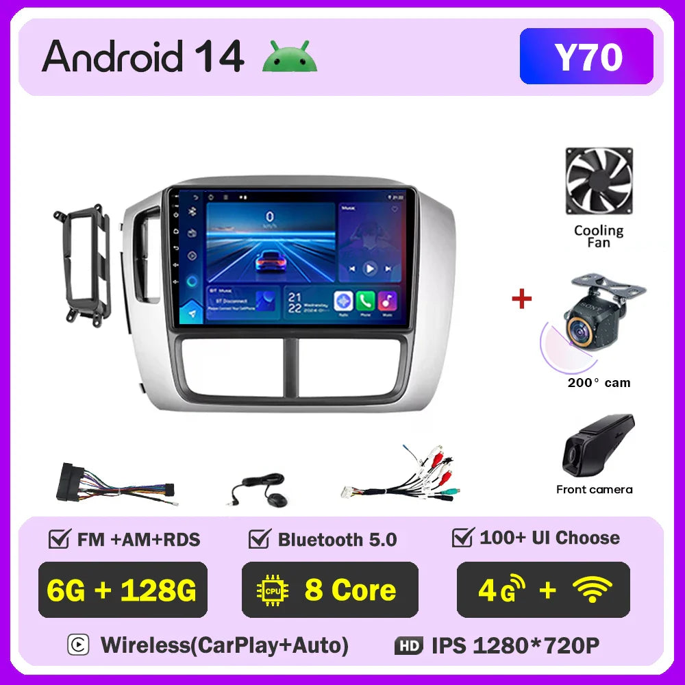 Car Android For Honda Pilot 1 2005 - 2008 Stereo Auto Mirror Link Rear Camera Multimedia Player GPS Navigation Dash Cam Wifi 5G