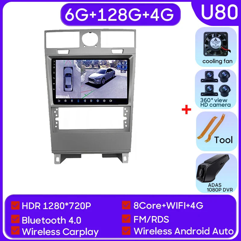 Android13 For Lincoln Navigator 2003 - 2009 Car Radio Video Multimedia Player Navigation Carplay GPS WIFI BT Stereo NO 2din DVD