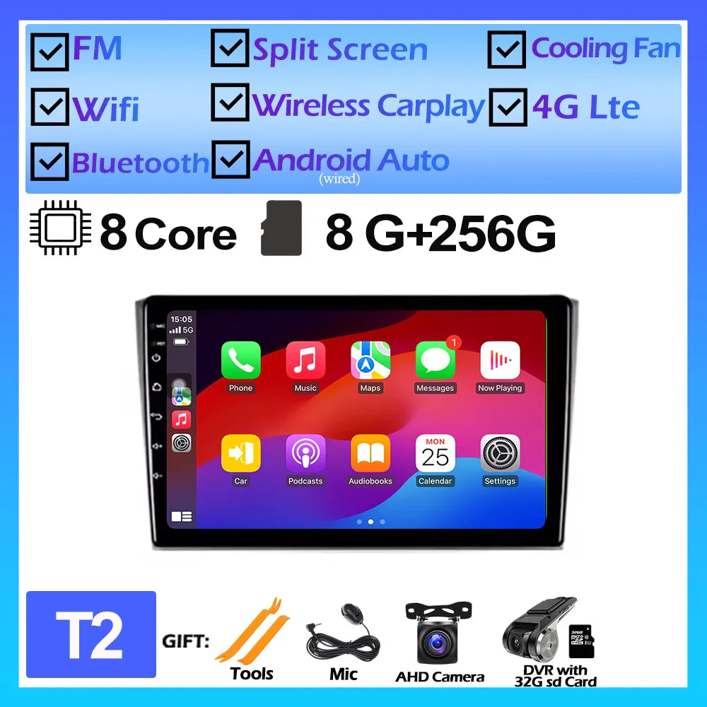 Android 14 WiFi For Mazda CX9 TB 2006 2007- 2010 2016 Car Radio Multimedia Player DSP Stereo GPS 4G Split Screen Bluetooth
