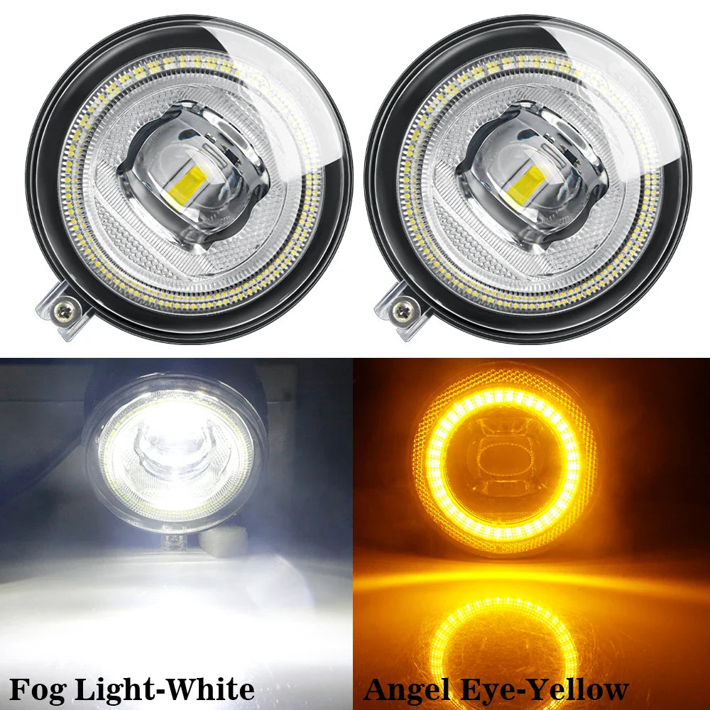 2 Pieces LED Fog Light Assembly Angel Eye DRL For Dodge Nitro 2010 2011 Car Front Bumper Fog Daytime Running Lamp High Bright