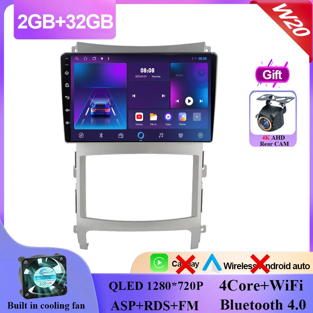 For Hyundai Veracruz ix55 2006 - 2015 Android 14 Car Stereo Multimedia Radio Unit Player GPS Wireless Carplay Android Auto 2din