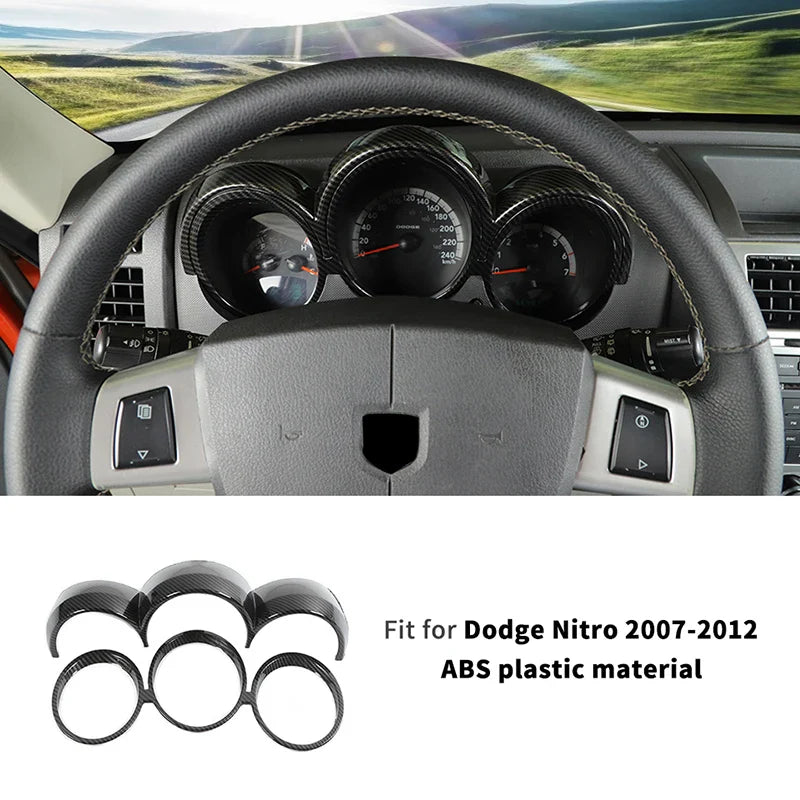ABS Interior Central Control Steering Wheel Reading Light Decoration Cover For Dodge Nitro 2007-2012 Car Interior Accessories