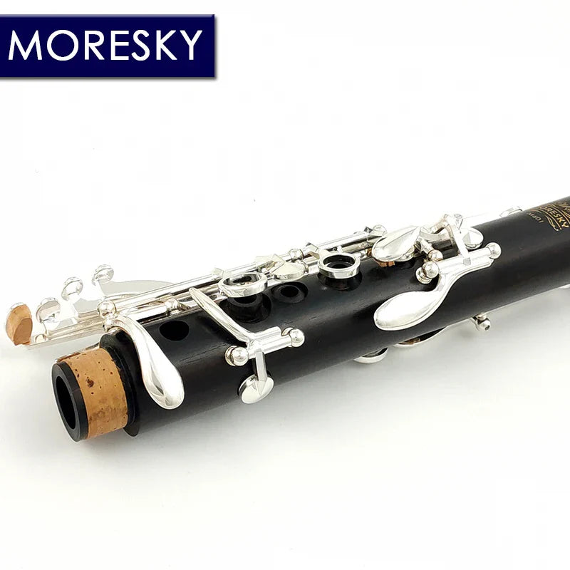 MORESKY Clarinet Bb Wood Ebony Silver Plated 17 Keys Grenadilla Sib Klarnet M601