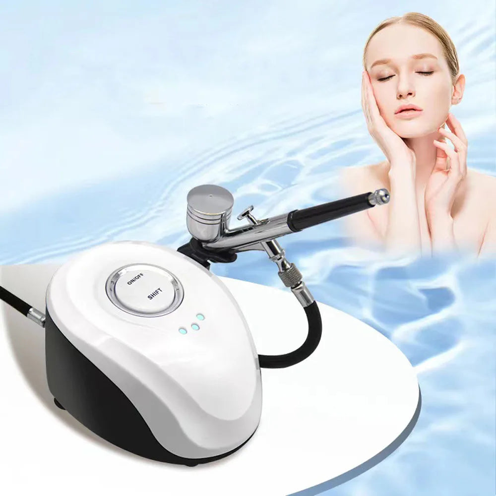 Professional Airbrush Machine for Nails Art Paint Tattoo Craft Cake Nano Mist Sprayer Beauty Tool Oxygen Injector Air Compresso