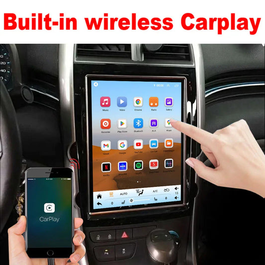 Topdisplay 12.1" QLED Touchscreen Car Radio Replacement for Chevy Malibu 2013-2015 8-Core CPU CarPlay Android Auto Screen