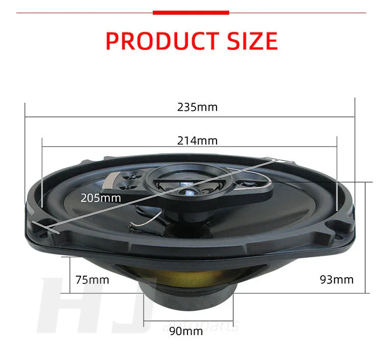 1pair Car 2-way Audio 6*9 Inch Coaxial Speaker Mid Bass Treble Coaxial Speaker Max 650w Car Radio Woofer Tweeter Horn 6x9