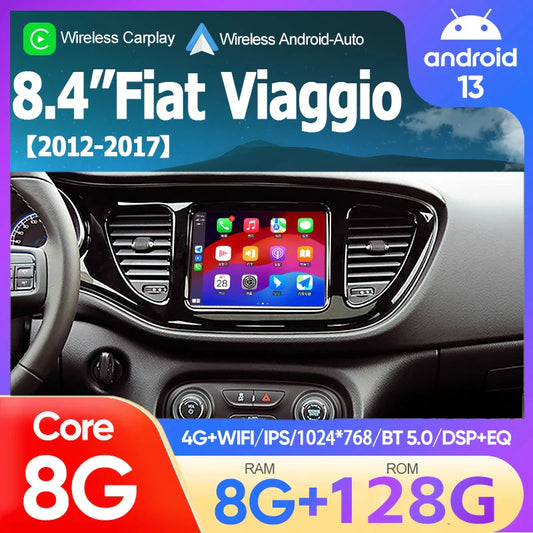 For Fiat Viaggio/Ottimo Dodge Dart 2012~2017 8Core Carplay Android13 Radio Car GPS Multimedia Player Stereo Screen Audio Navigat