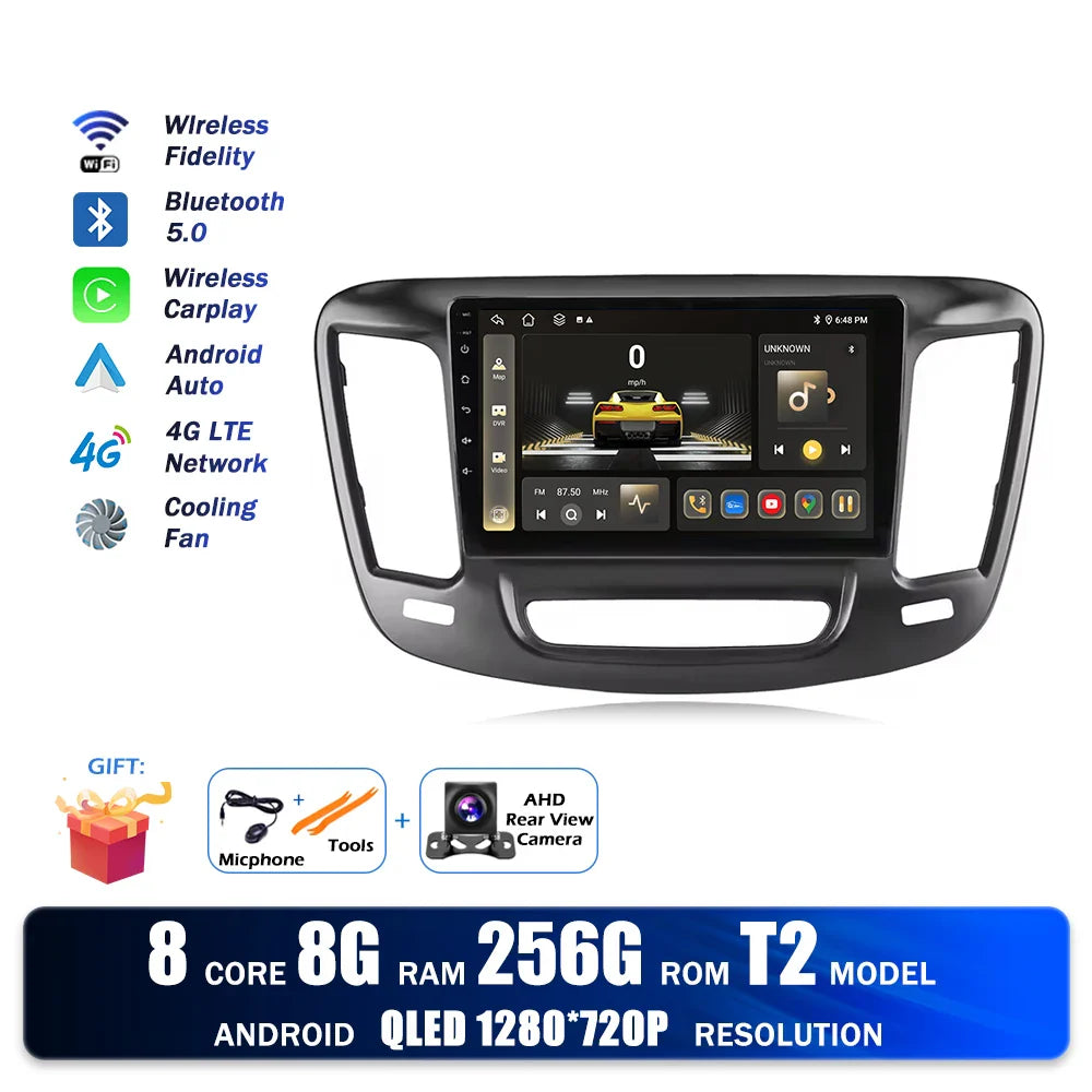 For Chrysler 200 200C 2015 - 2019 Car Radio Multimedia Video Player Navigation stereo Android Auto Carplay GPS WIFI BT
