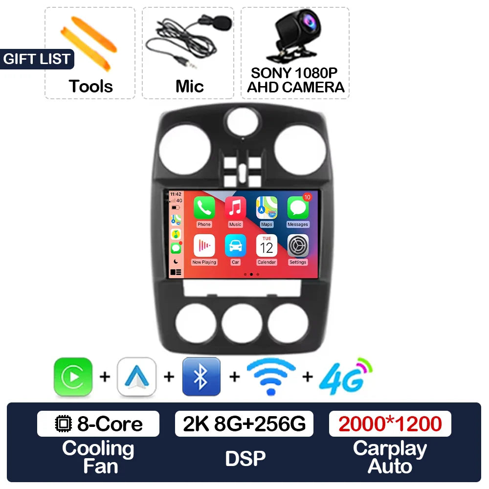 Android 15 Car Radio For Chrysler PT Cruiser 2000 - 2010 GPS NAVI BT 4G LTE 5G WIFI Multimedia Stereo Video Player Qualcomm 2DIN