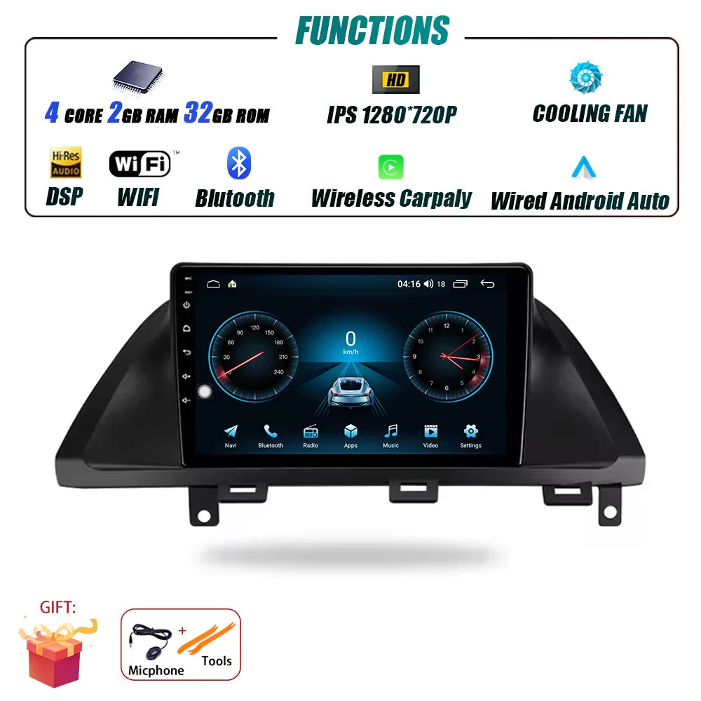 Car Radio For Honda Odyssey 2005 - 2010 Multimedia Stereo Video Player Navigation GPS Carplay 4G WIFI Android Auto 360 Camera BT