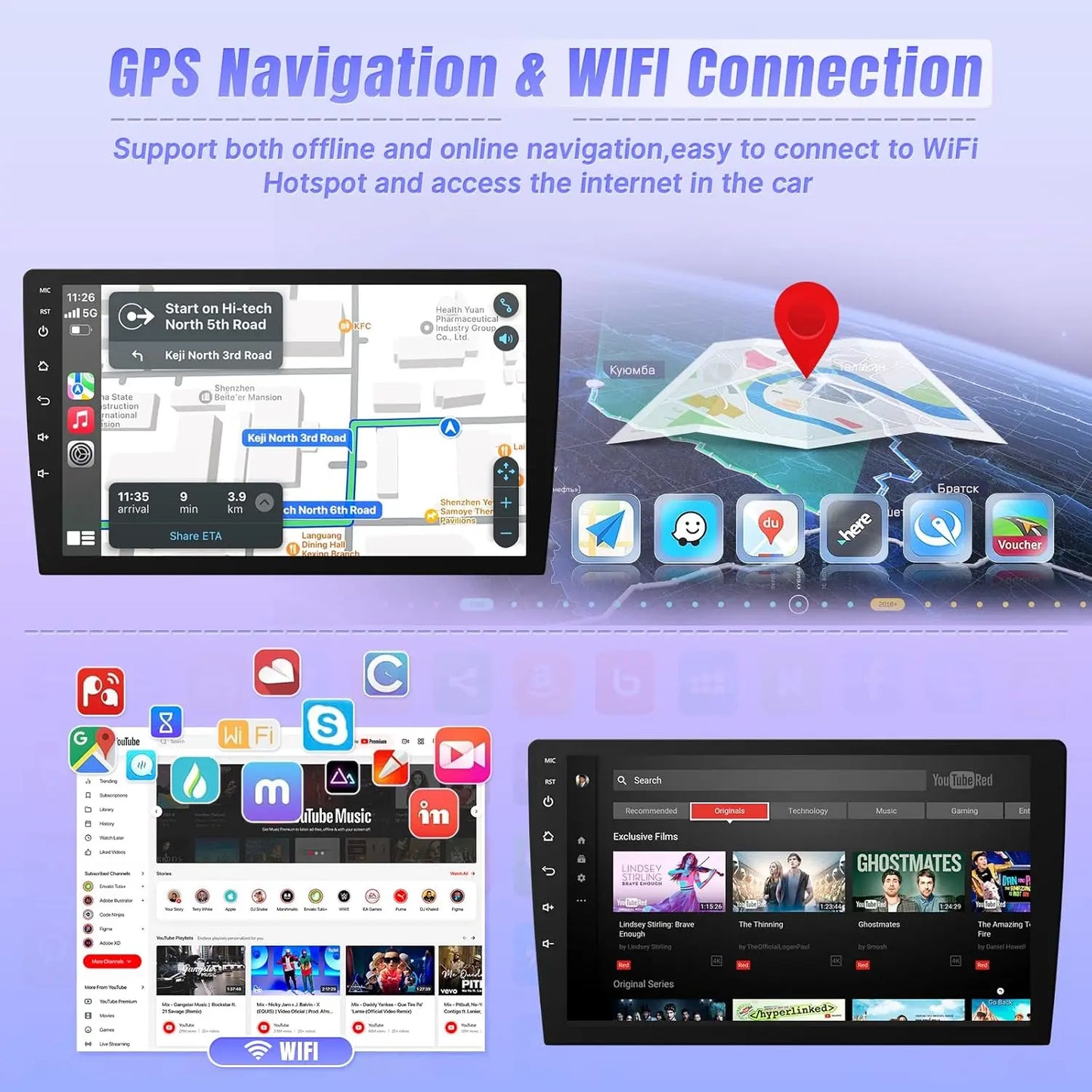 10.1 Inch Touchscreen Wireless Car Radio Stereo for Chevy Chevrolet Silverado 2007-2013 Tahoe GMC Sierra Yukon with Backup Camer