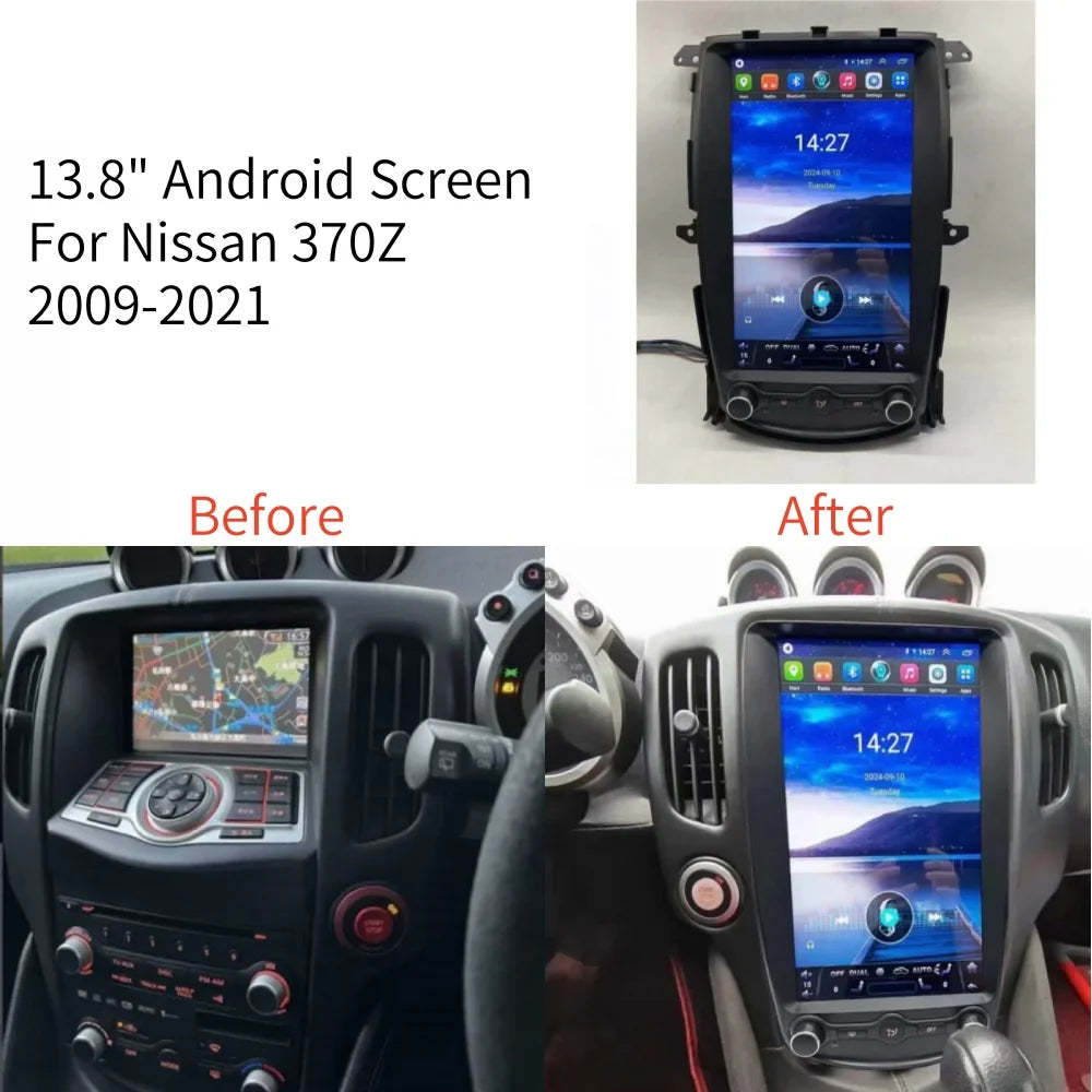 13.8" Android 13 For Nissan 370Z 2009-2021 Car GPS Navigation Multimedia Player Head Unit Stere HD Screen Auto Radio Carplay