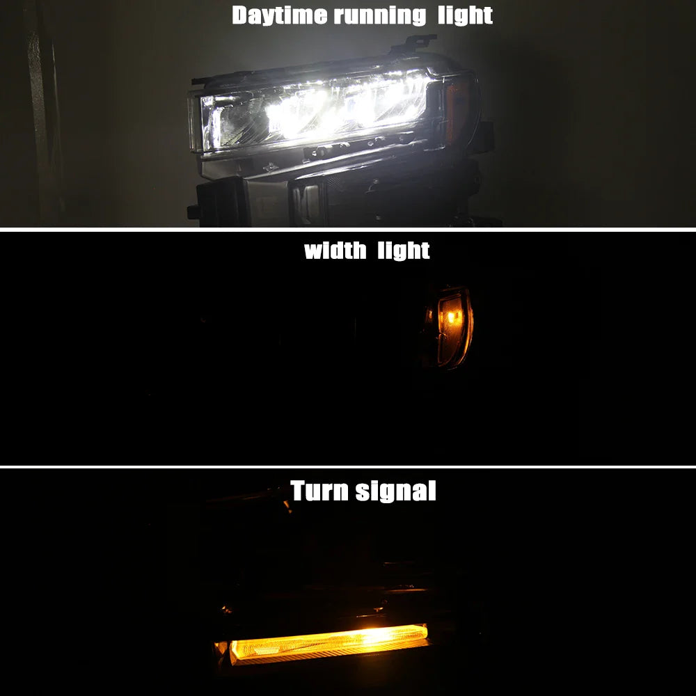 1X Car LED headlight Assembly For Chevrolet Silverado 1500 2019 2020 2021 with Halogen Turn Signal lights LED HEADLIGHTS DRL