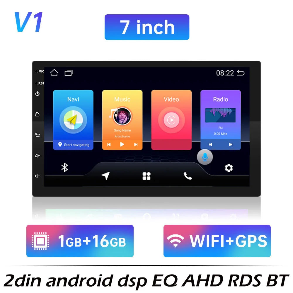2 Din Car Android 7 9 10 Inch Car Radio Multimedia Video Player 2Din Navigation GPS FM for Nissan Kia Honda VW Hyundai  Toyota